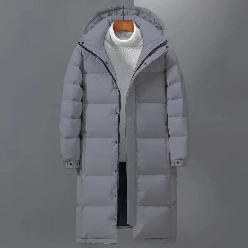 New Winter Men Long Puffer Jacket – Warm & Casual Outdoor Parka
