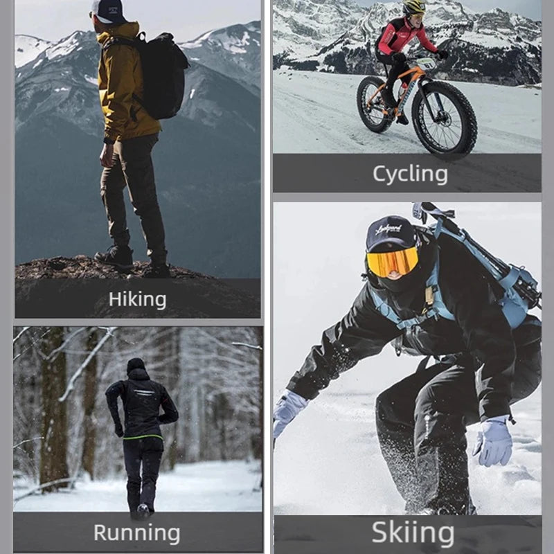 Winter Long Sleeve Turtleneck Thermal T-Shirt for Men – Soft Thin Fleece Sports Top (Pack of 2)