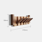 Kledinghaak van walnoothout, wandgemonteerd, verborgen decoratiehaak, opvouwbaar, voor slaapkamerkasten, houten wandplank, woondecoratie
