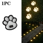 LED Solar Dierenpootafdruk Lampen – Waterdichte Buiten Tuinpad Verlichting (1–12 STUKS)