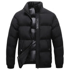 Men’s Winter Cotton Jacket – Thickened Stand Collar Bread Style Casual Outerwear