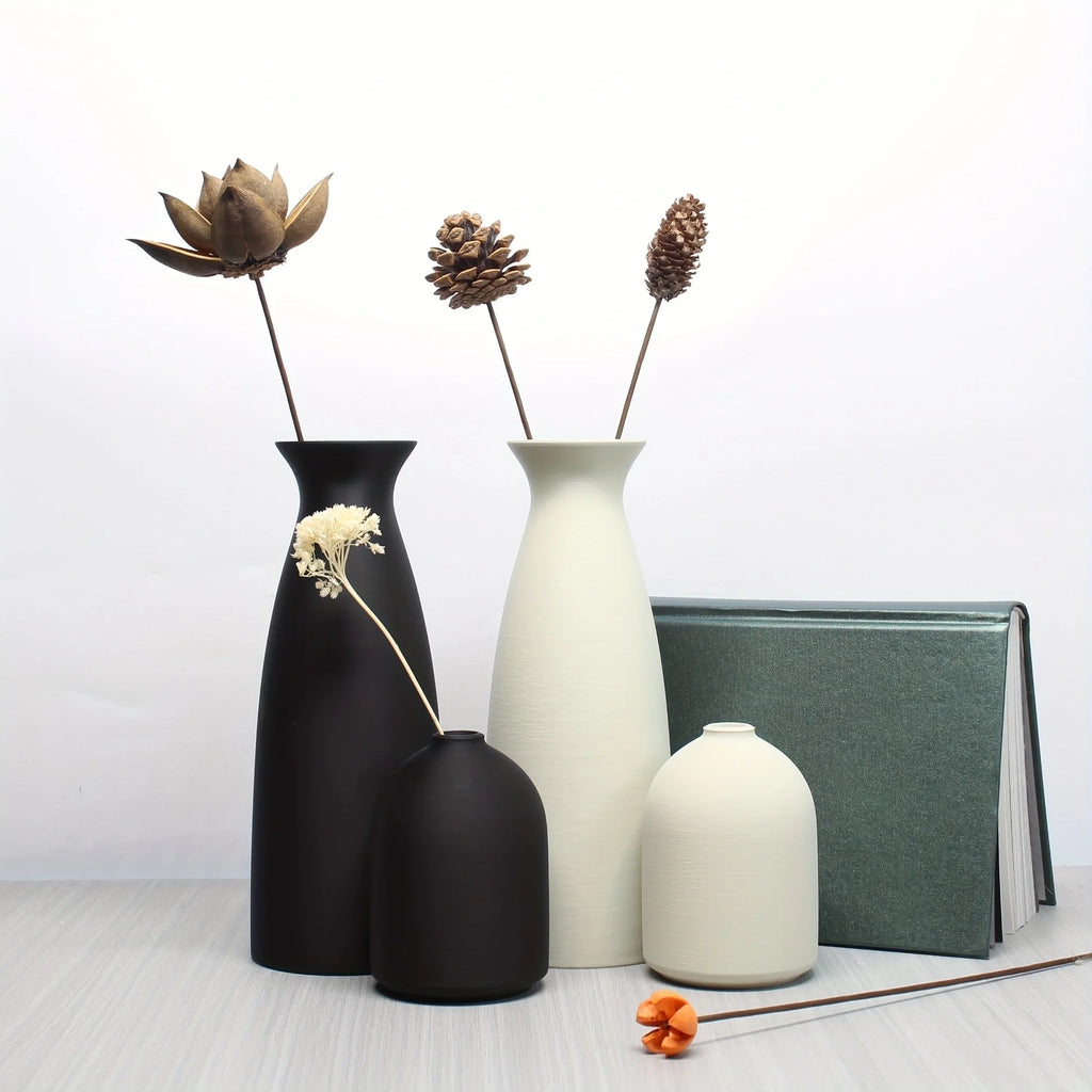 2PCS Boho Decorative Dry Vases – Modern Art Ornaments for Home, Office, Entryway & Shelf Decor