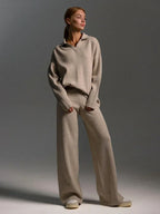 Ensemble coordonné tricoté épais pour femme - Collection Hiver