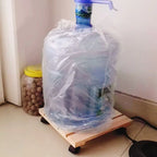 Solid wood thickened movable flower stand flower holder bonsai flower pot tray roller base stand with universal wheels