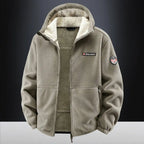 Men’s Outdoor Sport Sweatshirt Jacket – Warm Fleece Liner & Windproof Softshell