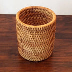 Household Rattan Organizer Basket – Tableware Storage for Chopsticks & Utensils