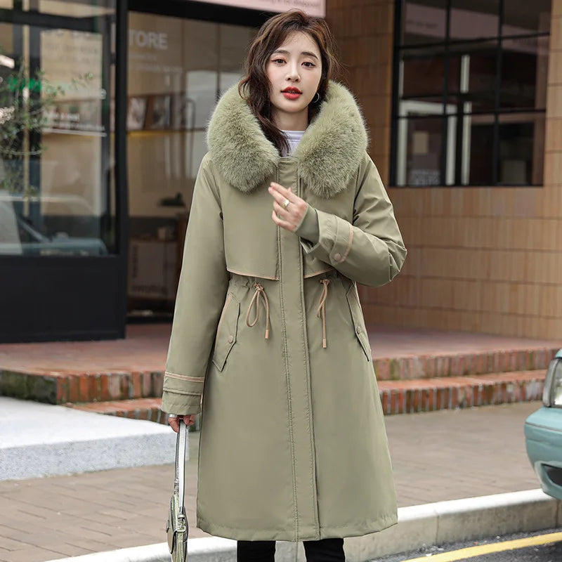 Women’s Winter Detachable Lining Parka – Warm, Stylish & Versatile