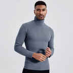 Heren Grote Maten Effen Coltrui Lange Mouw T-Shirt – Casual Warme Onderlaag (2-pack)