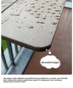 Space Saving Adjustable Height Folding Balcony Table – Hanging Railing Desk for Small Spaces