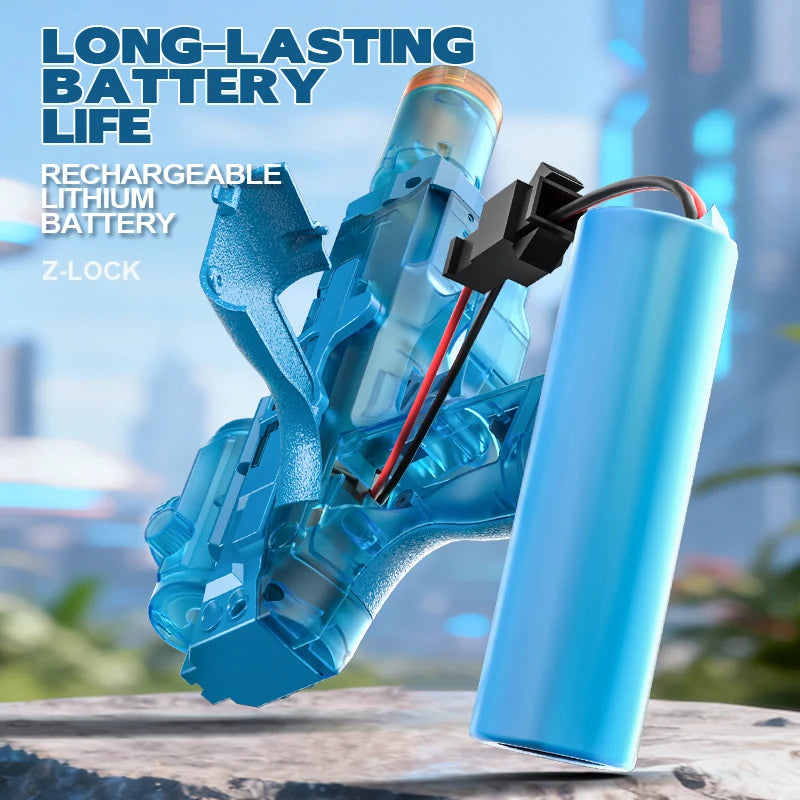 Electric Water Gun Automatic Continuous Firing – Long Range Water Blaster with Lights