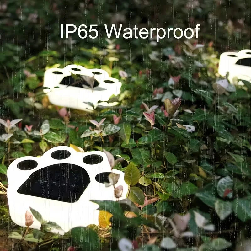 LED Solar Dierenpootafdruk Lampen – Waterdichte Buiten Tuinpad Verlichting (1–12 STUKS)