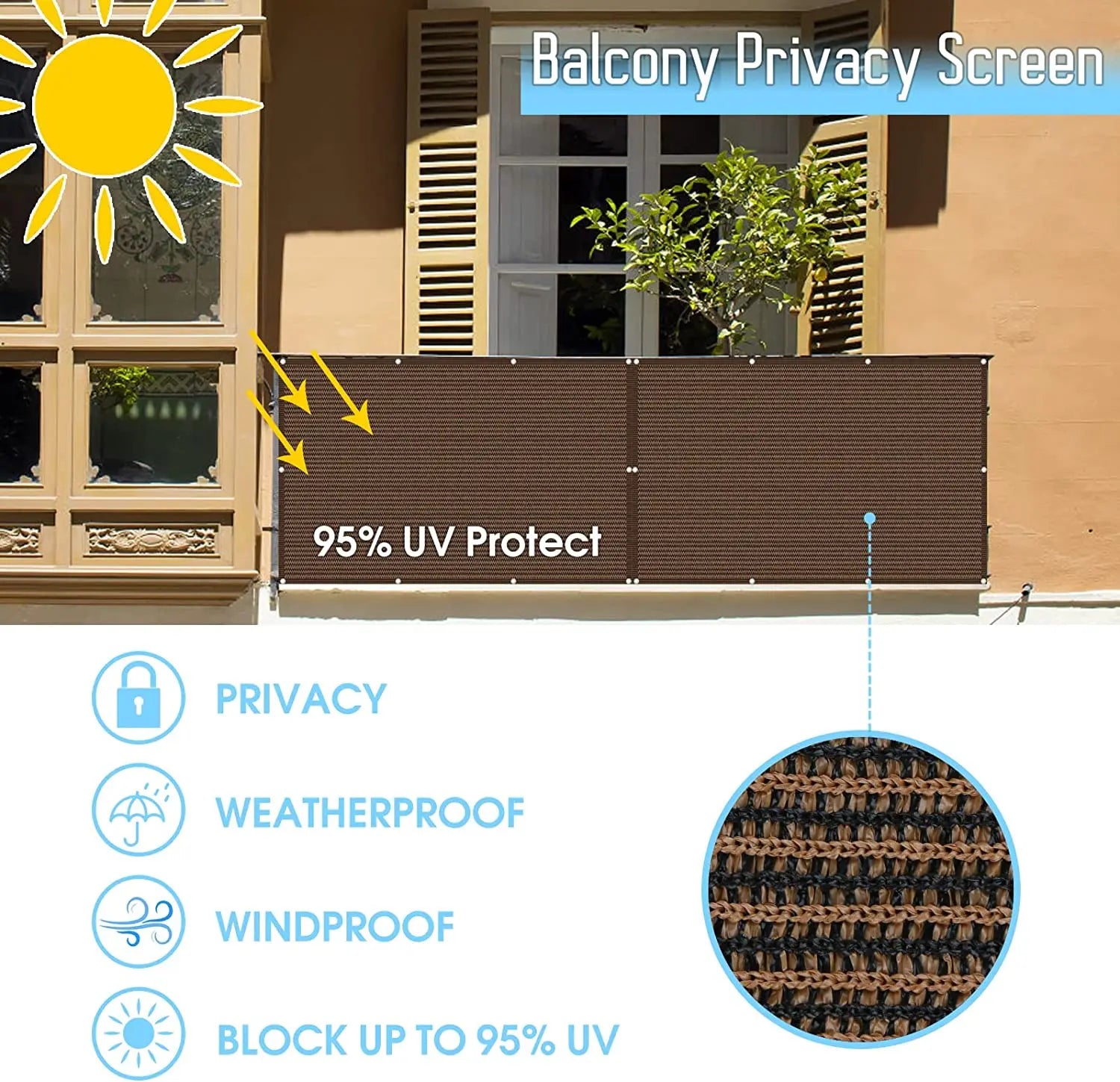 Green Fence Privacy Screen Windscreen – Heavy Duty Outdoor Privacy Barrier