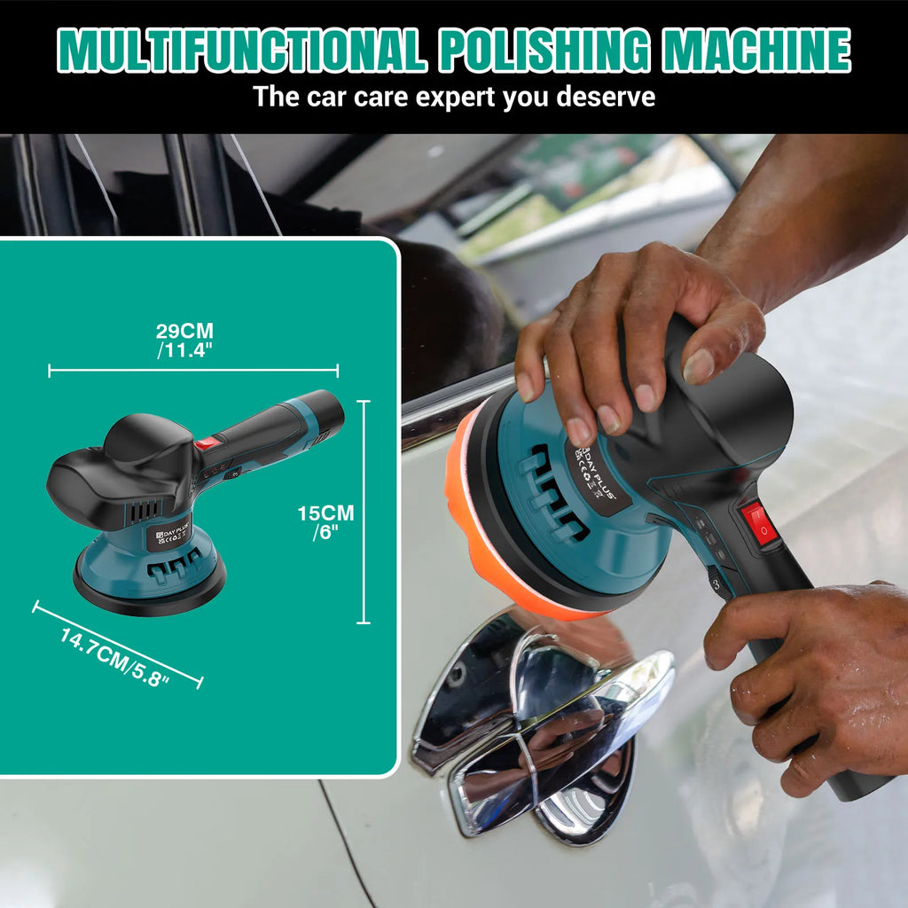 Cordless Car Buffer & Polisher Kit – Dual Battery Electric Polishing Machine with Variable Speed Control