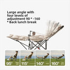 Folding Recliner Portable Camping Chair with Adjustable Backrest – Cotton-Filled Seat Outdoor Beach & Fishing Chair