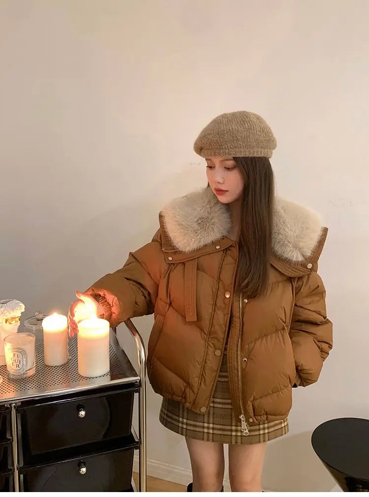 2025 New Women’s Short Cotton-Padded Winter Coat – Korean Loose Fit