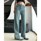 Girls Fashion Baggy High Waist Jeans