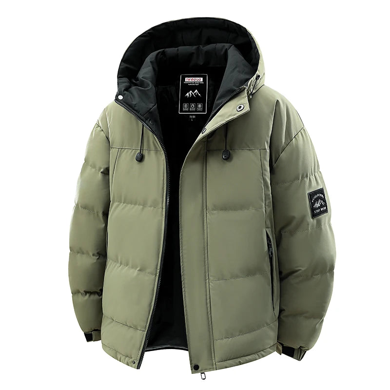 Winddichte Verdikte Parka met Capuchon voor Heren — Warm, Casual & Winterklaar