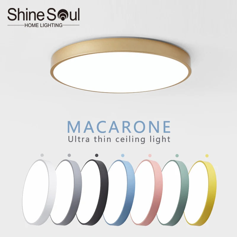 Macaron LED Nordic Ceiling Light – Modern Minimalist Lighting for Home