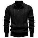 Men’s Woolen Jacket 2025 – European-Style Autumn Winter Knitted Cardigan Coat with Zipper