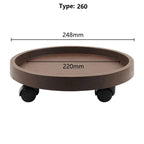 Round Movable Flower Pot Stand Tray with Wheels Heavy Duty Planter Bonsai Pot Mobile Tray Multifunctional Flower Disc Base