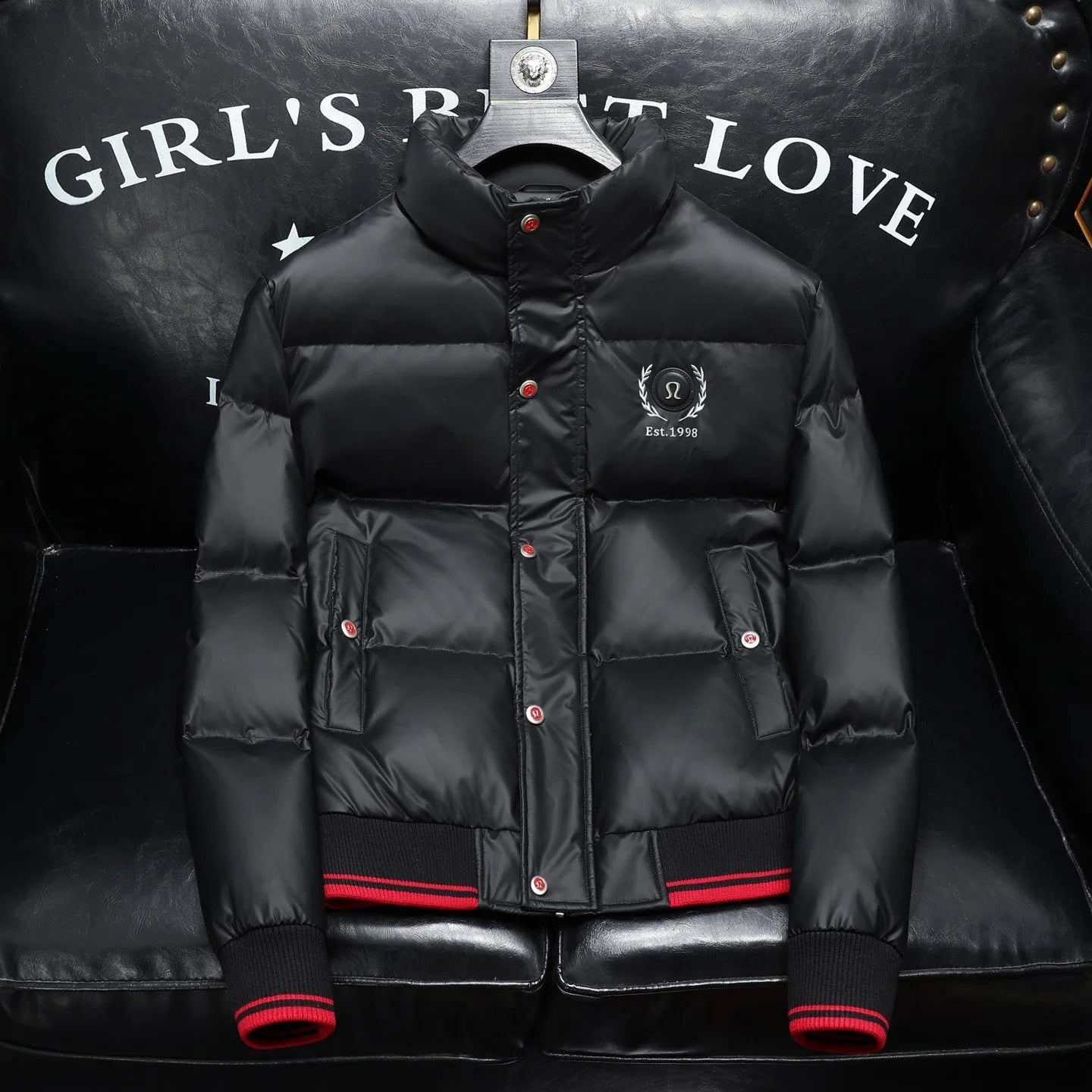 Men’s Fashion Casual Stand Collar Down Jacket – White Duck Down, Korean Urban Style