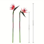 3 Pcs Fleurs artificielles d'oiseau de paradis – Bouquet décoratif de Strelitzia à longue tige