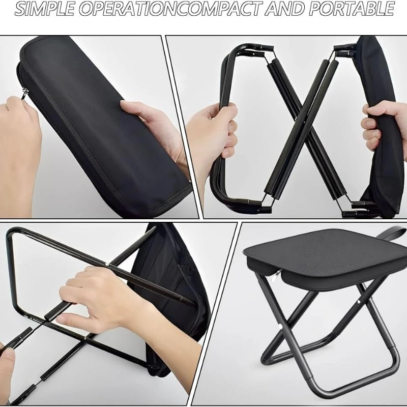 Lightweight Folding Tourist Chair – Portable Heavy-Duty Outdoor Camping & Fishing Stool