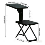 2-in-1 Foldable Seat with Side Table – Heavy Duty Portable Camping & Balcony Chair (150kg Capacity)