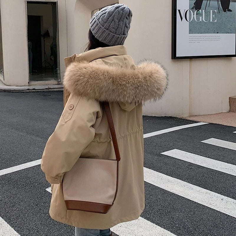 2025 New Winter Thicken Parkas with Wool Liner & Fur Collar