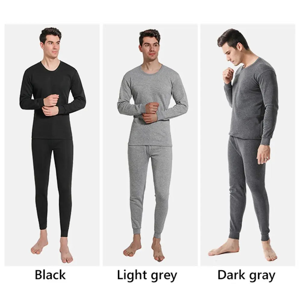 Winter Fleece-Lined Ultra Soft Thermal Underwear Set for Men — Top & Bottom