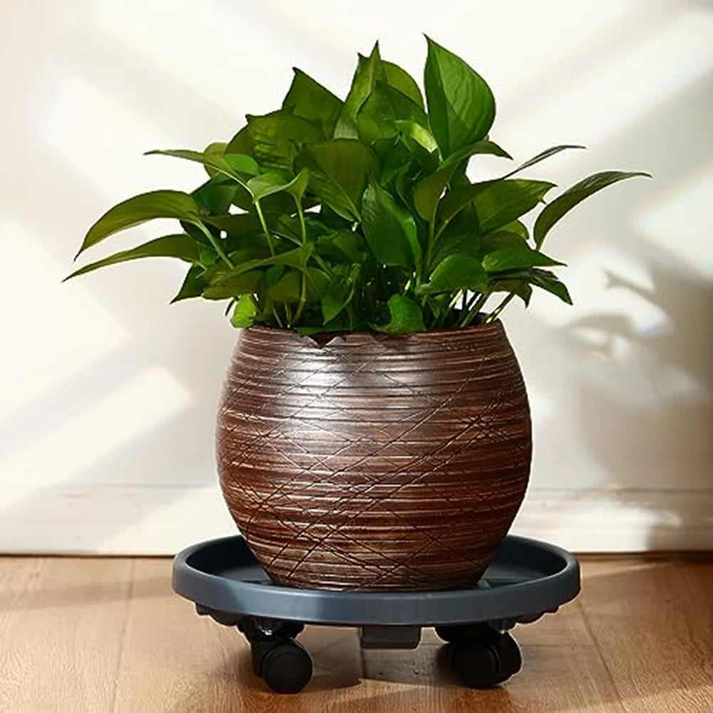 260mm Plant Mover With Wheels Plant Support Roller Universal Flower Pot Wheels Base Movable Tray Plant Stand With Rollers