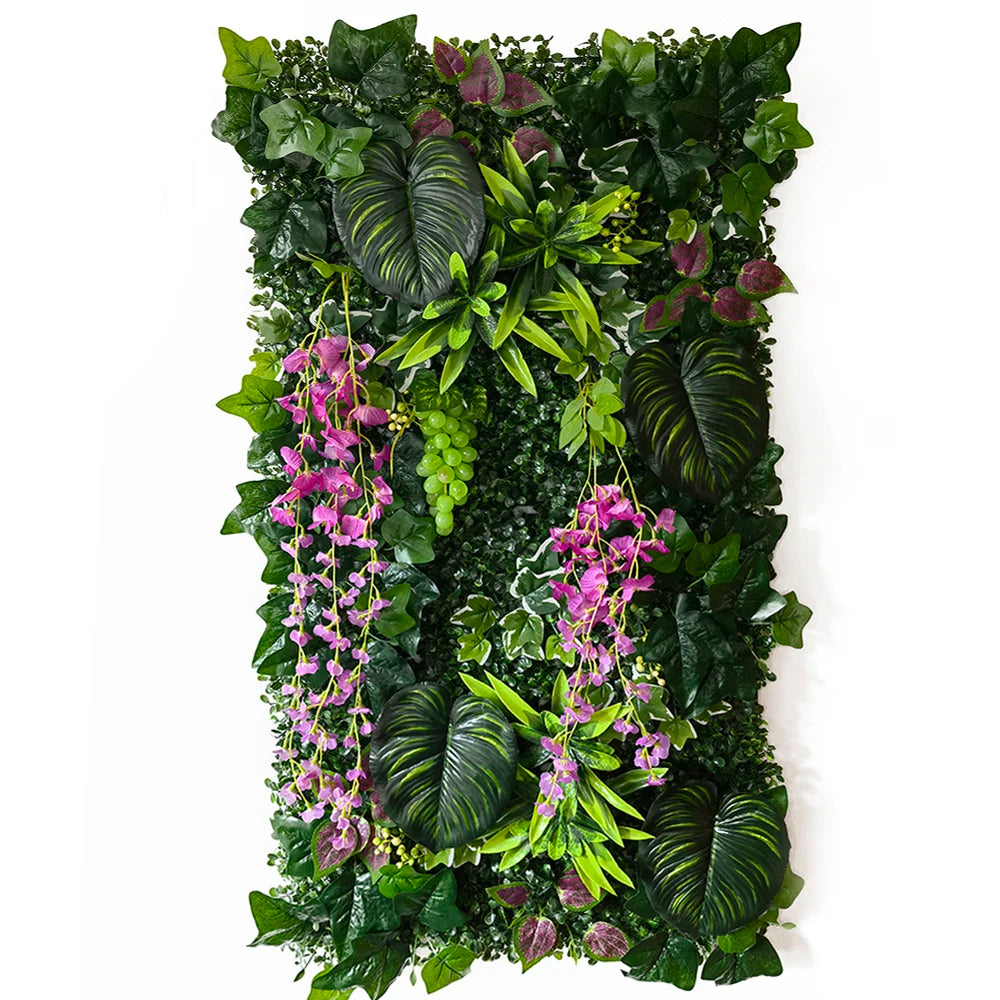 50 × 100cm Artificial Grass Wall Panel – Realistic Faux Greenery Plant Mat for Home, Wedding & Garden Decoration