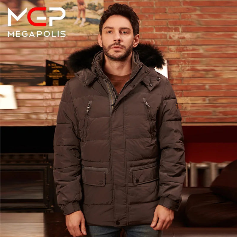 MGP Men’s Winter Long Jacket with Detachable Hood