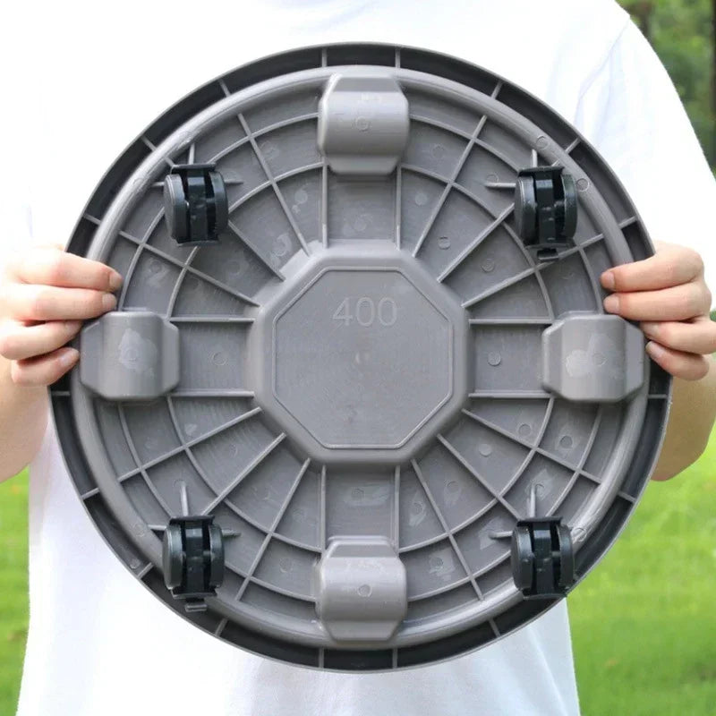 Water-receiving Plastic Universal Wheel Flower Pot Chassis Potted Round Rack Tray Mobile Roller Mobile Plant Flower Pot Stand