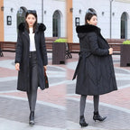 Women’s Long Winter Parka – Fur Collar Down Cotton Jacket