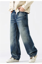 Autumn Gradient Distressed Jeans for Men – Comfort Cotton Vintage Style