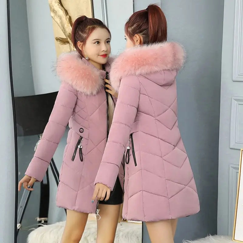 Winter New Fashion Long Cotton-Padded Coat – Women’s Casual Hooded Parka