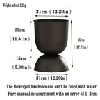 Jardinière artistique en fer pour villa, extérieur et jardin – Design résistant à la rouille, à poser au sol