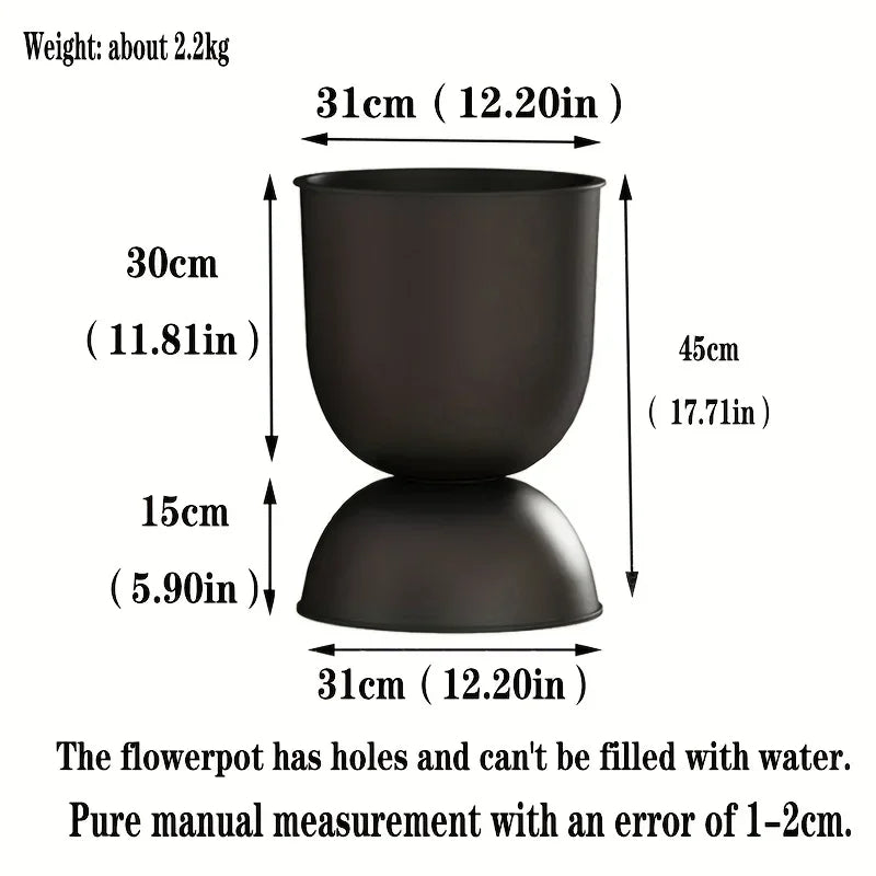 IJzeren Kunst Plantenbak voor Villa, Buiten & Tuin – Roestbestendig Vloermontage Ontwerp