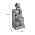 Cascade Solar Water Fountain – Outdoor Garden Patio Feature for Balcony Use