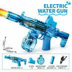 Simulated Recoil Electric Water Gun Toy with Automatic Lights & Water Spray Feature