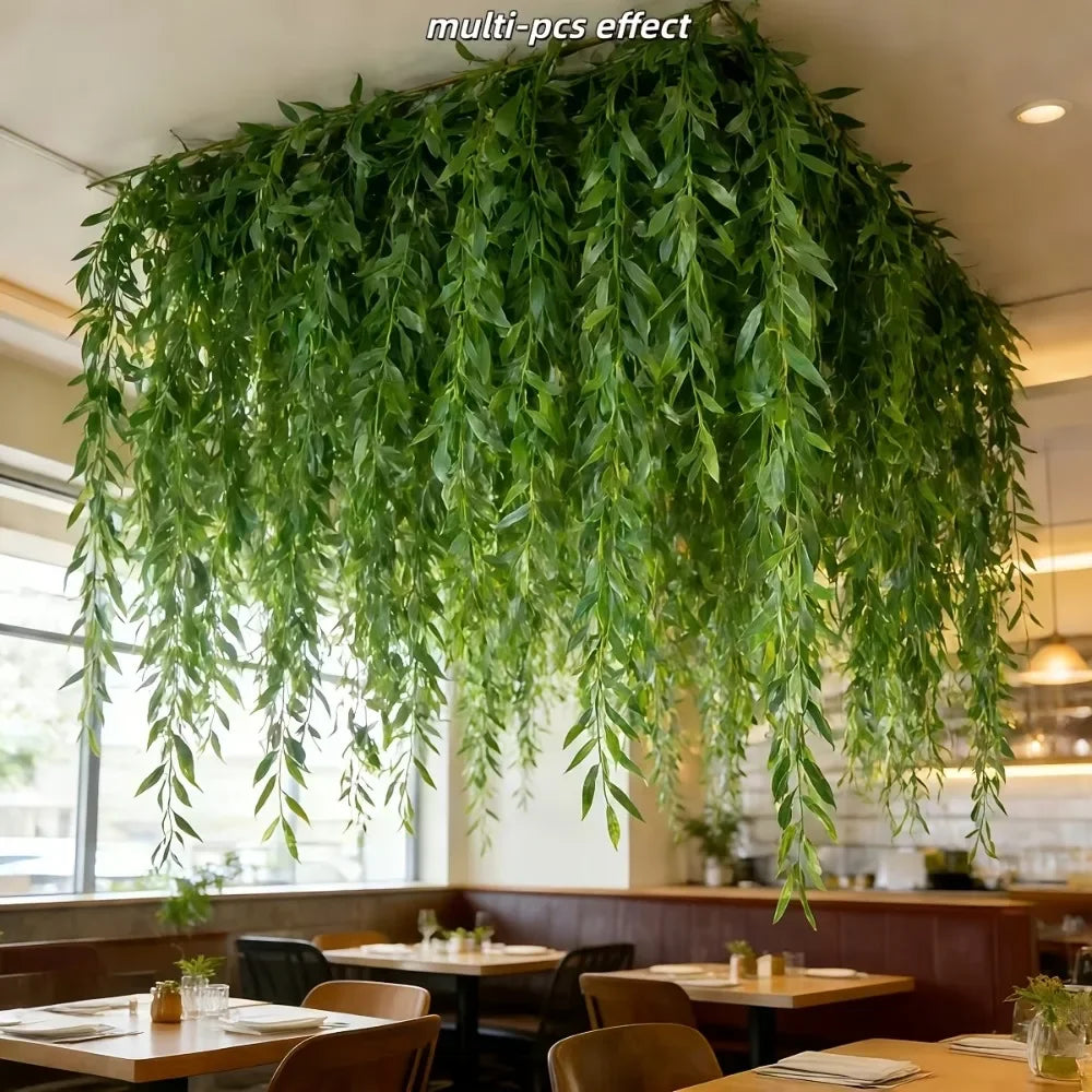 20pcs Extra-Long Deluxe Willow Vine – Artificial Hanging Greenery for Home & Event Decor
