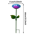 Bee Bath Colorful Bird Feeder Metal Stake – Decorative Bee & Hummingbird Watering Station for Garden, Patio & Yard