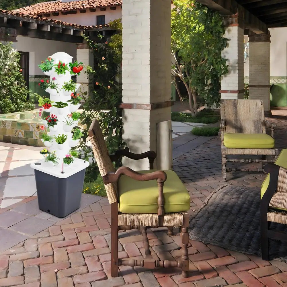 Tour de culture hydroponique d'intérieur à 6 niveaux – Jardinière verticale pour herbes aromatiques, fruits et légumes