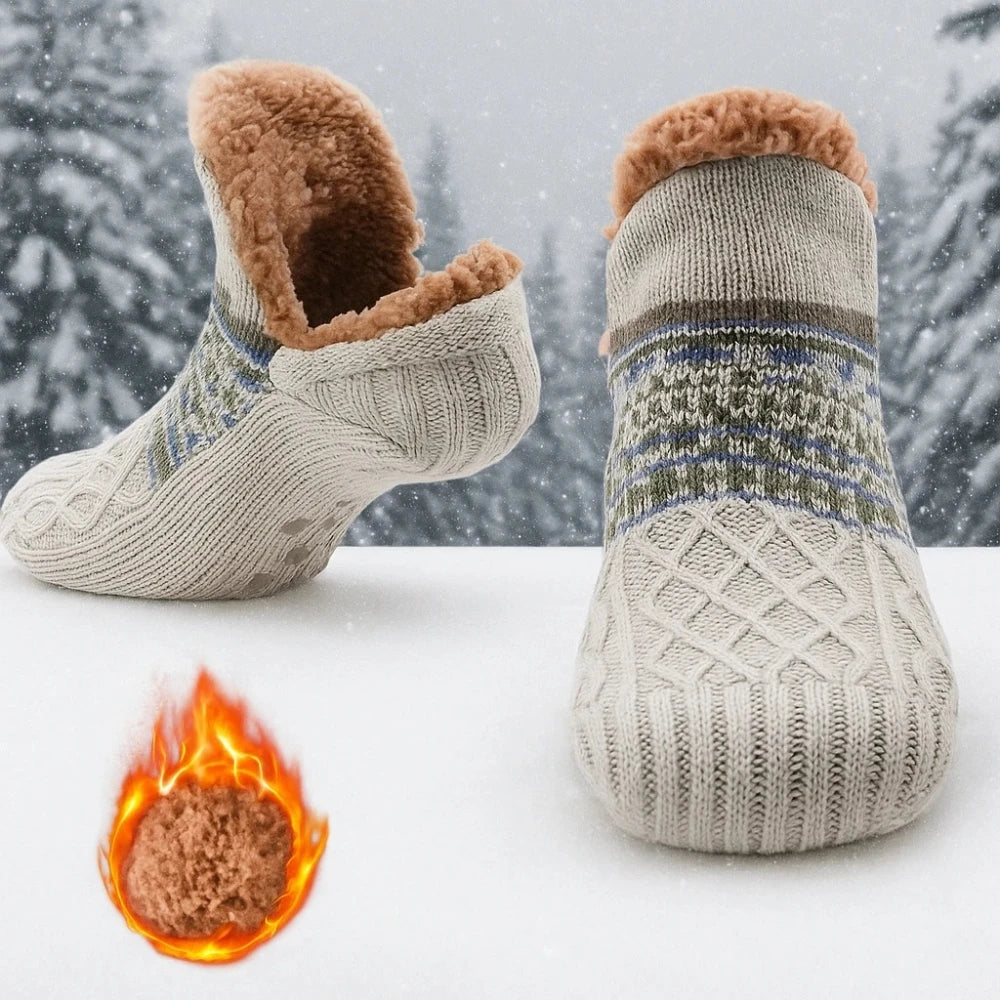 Super Warm Non-Slip Winter Slipper Socks – Fluffy Fleece Home Socks for Men & Women