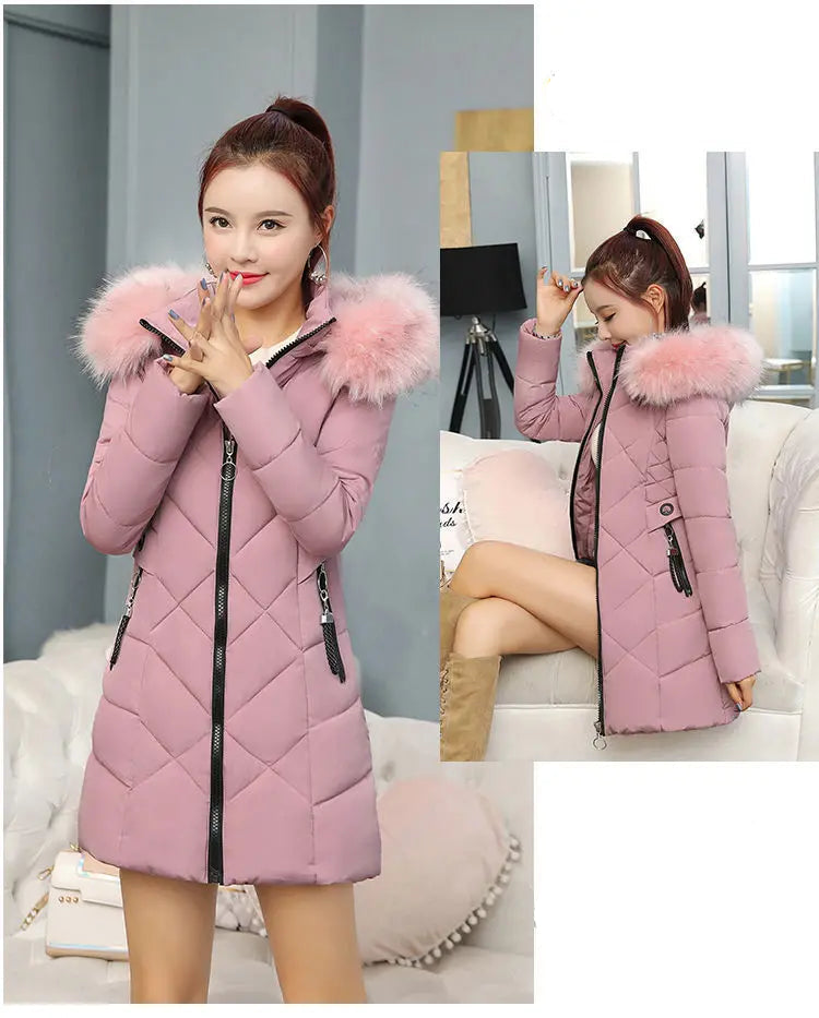 Winter New Fashion Long Cotton-Padded Coat – Women’s Casual Hooded Parka