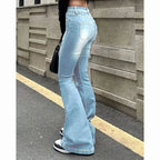 Women’s High Waist Flared Jeans – Stretchy Bootcut Denim Pants