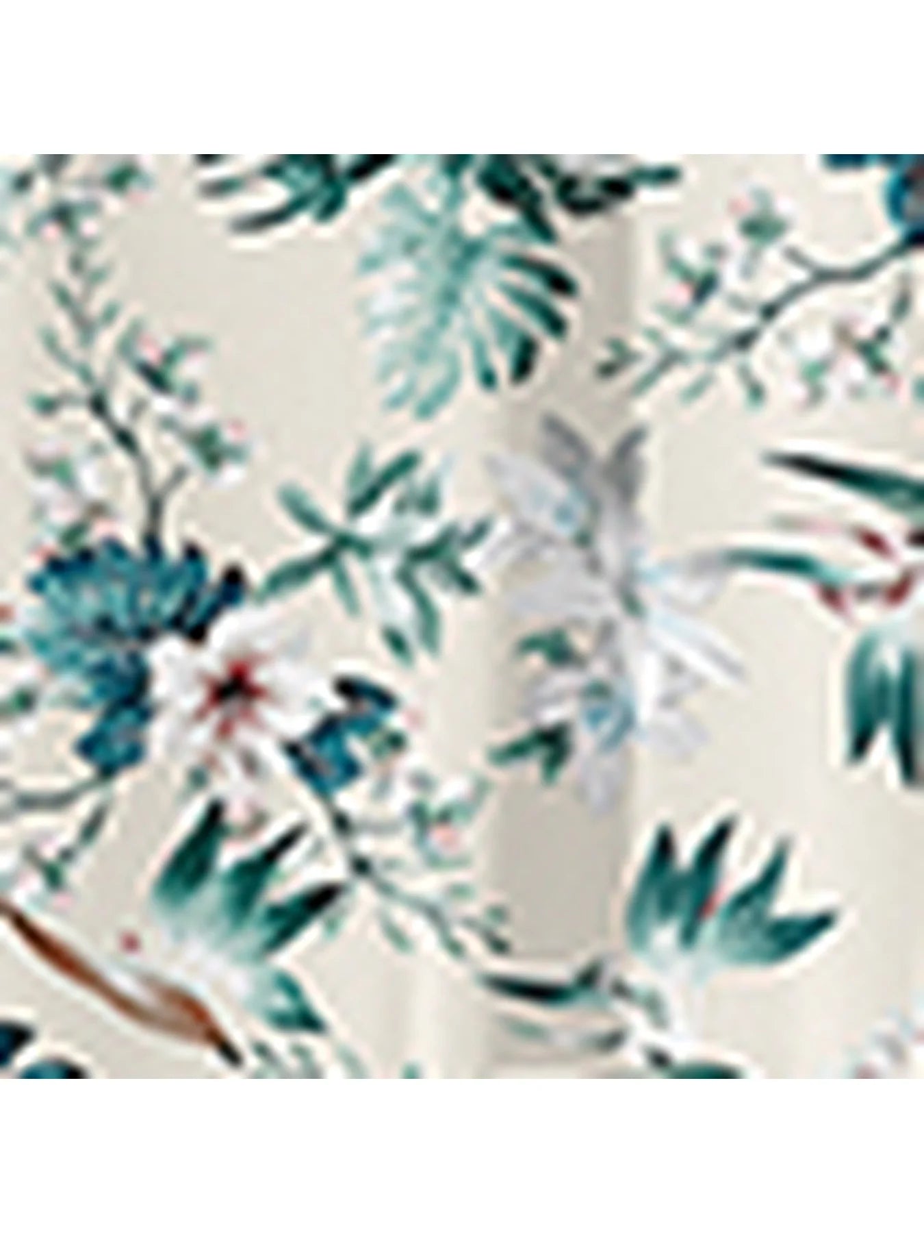 Summer Plus Size Two-Piece Outfit – Twisted Top & Tropical Print Wide Leg Pants