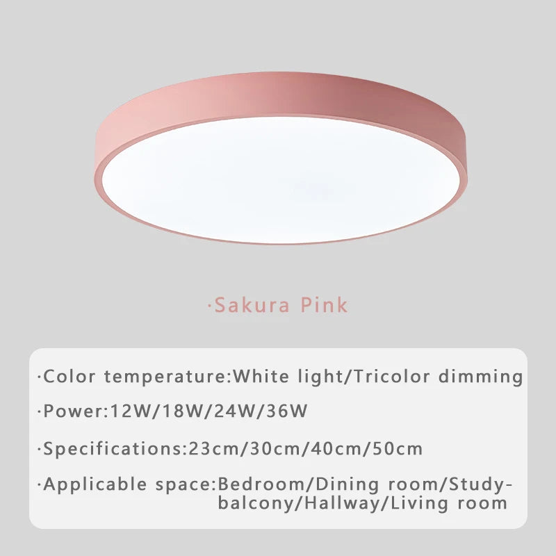 Macaron LED Nordic Ceiling Light – Modern Minimalist Lighting for Home