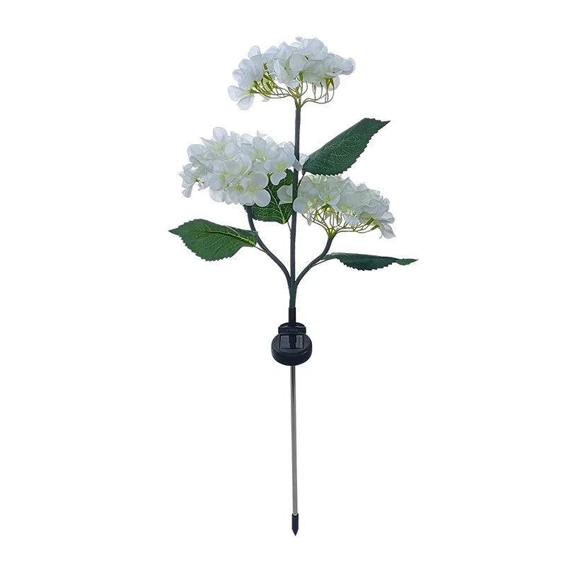 Lampes solaires d'extérieur à 3 têtes pour jardin – Lampe LED florale pour pelouse pour mariage, fête et décoration de vacances